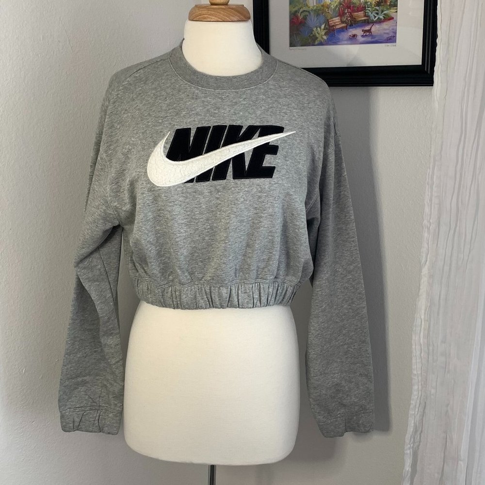 NIKE Sweatshirt, Sport Grey, Size: XS